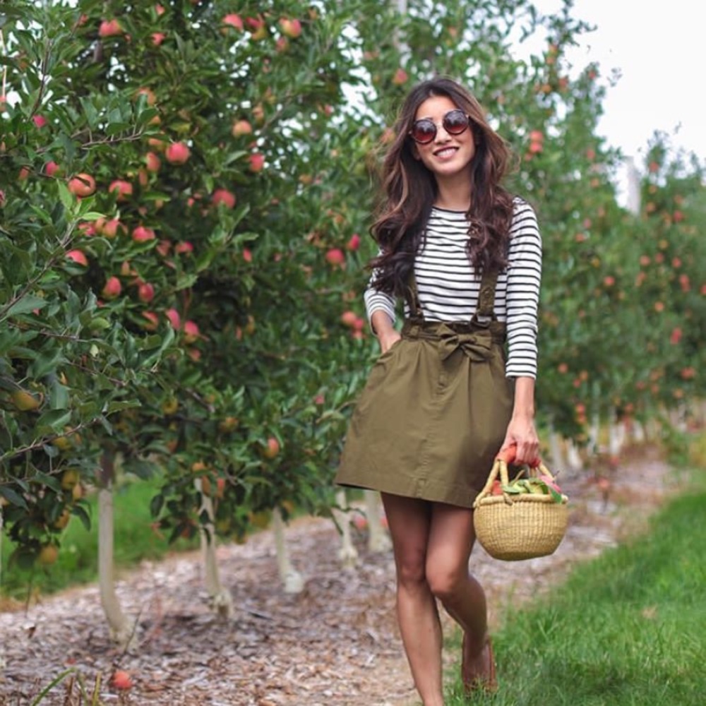 🍂 Urban Outfitters BDG Olive Suspender Skirt 🍃